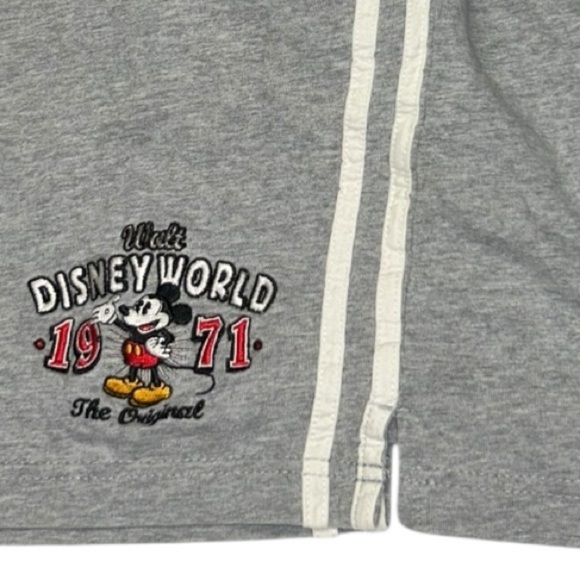 Disney Parks Gym Mickey Mouse Shorts Adult Medium Gray Disney World 100% Cotton - Picture 10 of 10